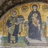 Byzantine rulers in a mosaic