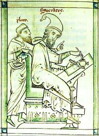 drawing of Socrates and Plato from Prognostica Socratis basilei